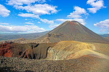 Close up of Mount Ngauruhoe colorful slope