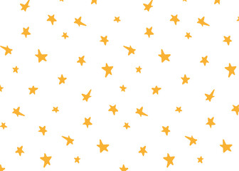 Seamless stars doodle pattern. Hand-drawn star shapes in a playful, sketchy style. Perfect for wrapping paper, fabric, stationery, wallpapers, and decorative backgrounds. Vector illustration.