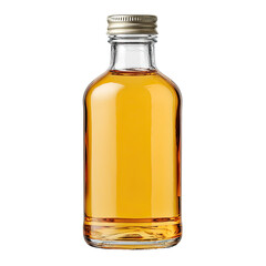 Clear glass bottle, amber liquid (1)