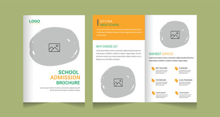 School admission social media post and brochure design. back to school banner design set. Back to school admission promotion banner. school admission template for social media ad.