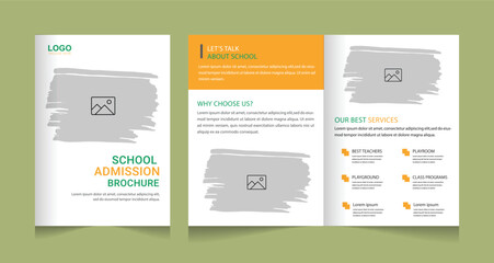 School Education brochure square template layout for admission, learning, admission brochure and banner template