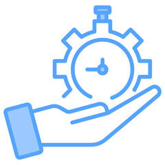 Time Management Blue Icon