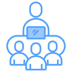 Obraz premium Planning Session Blue Icon