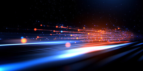 Technological light and particle background