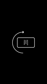 4K resolution animation of rotate your phone