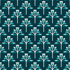 Decorative Geometric Flower Floral Repetitive Pattern Design Illustration Art