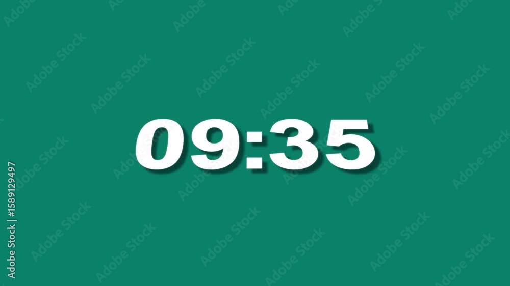 Poster animated 10 minute, ten minute countdown animation, glowing 10 minute animation with solid backgroun