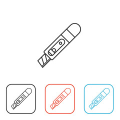 Utility knife with retractable blade in various color styles  