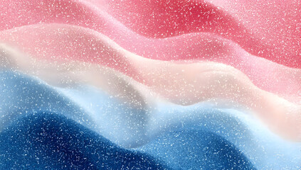 Obraz premium Vibrant waves of color blend seamlessly, creating an abstract backdrop of pink, blue, and shimmering white. Perfect for artistic and creative projects.