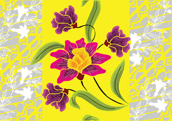 A very beautiful floral motif, suitable for various purposes. EPS 10 Vector