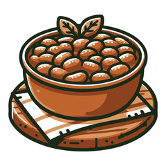 Baked Beans Cartoon Vector Illustration