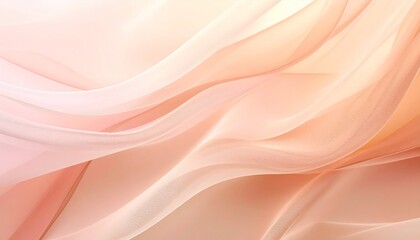 Fototapeta premium Abstract Composition Of Flowing Pink And Peach Mesh Layers With A Textured Gradient Background