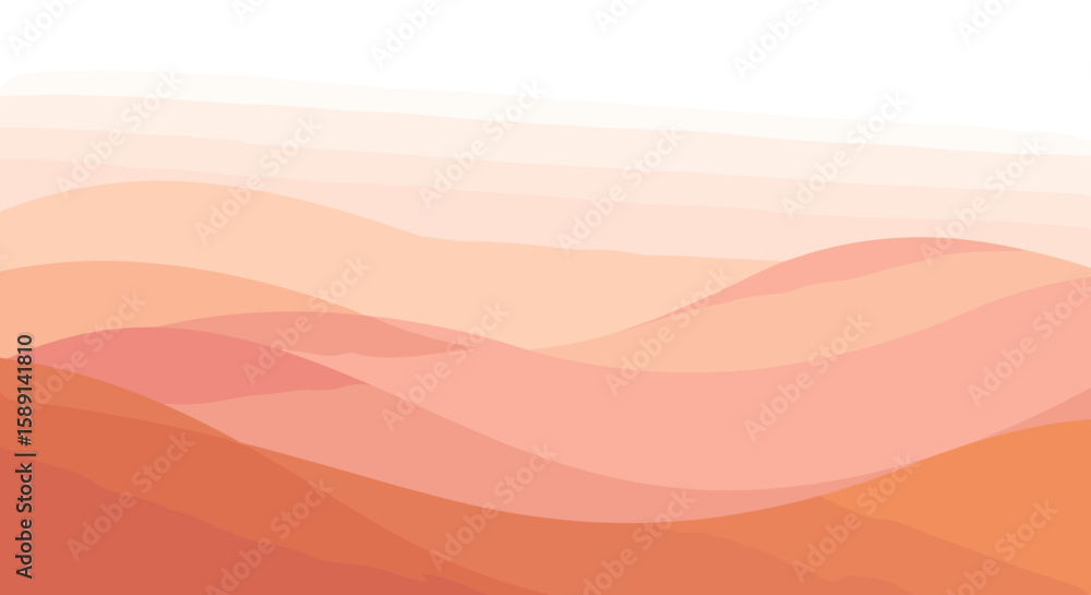 Poster abstract gradient waves in earthy tones with soft overlay and smooth flowing design