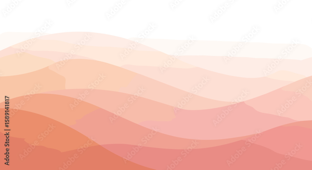 Poster abstract pastel wave background with soft gradient layers