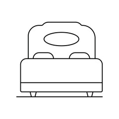 bed line icon with white background vector stock illustration
