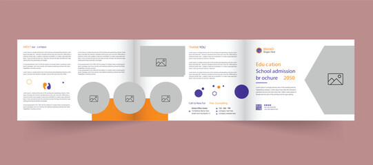 School admission square banner. back-to-school brochure template educational banner Instagram posts and social media post template and web banner.