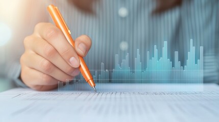 Individual writing on paper during business consulting meeting to capture ideas and insights in professional setting