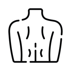 A customizable outline icon of human back posture