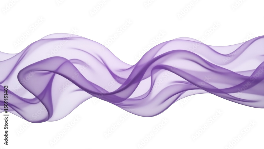 Poster abstract flowing lavender fabric on a simple background evoking serenity and elegance for design