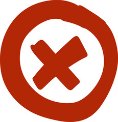 Obraz premium Single red cross icon