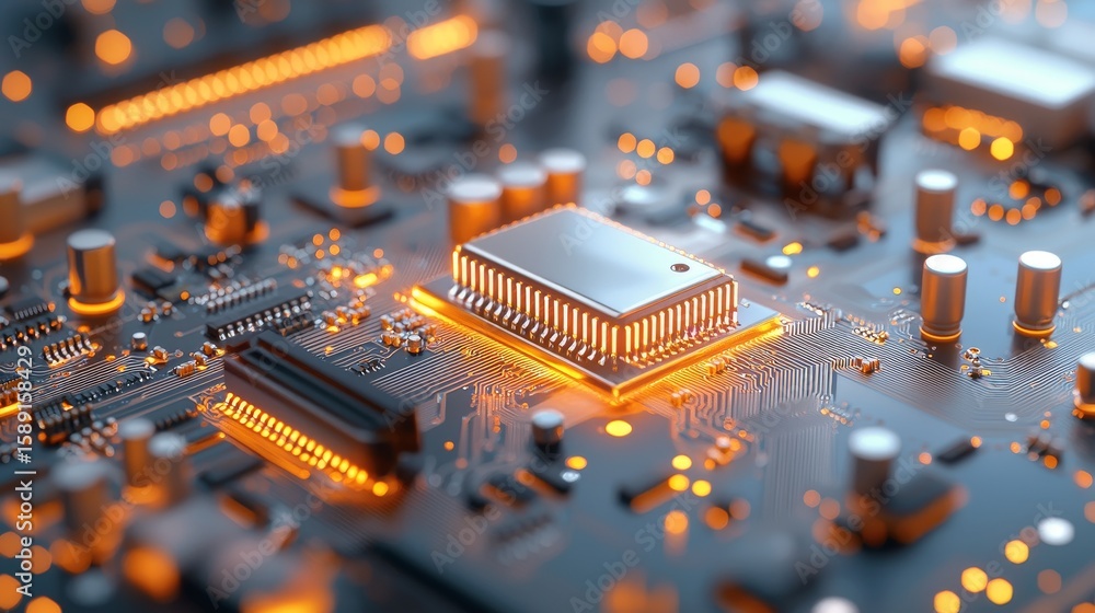 Aufkleber exploring the intricacies of circuit boards technology sector digital close-up innovative environmen