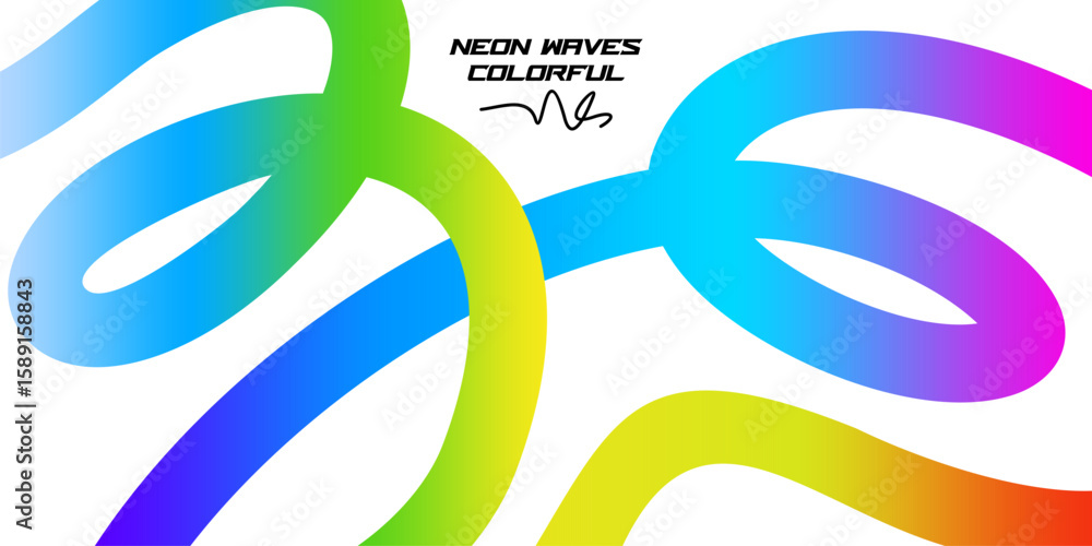 Aufkleber gradient lines abstract background. wave color shapes pattern. vector 3d curve elements. spiral rain
