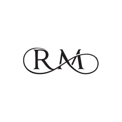 RM letter logo design, Initial RM Logo, letter RM logo, RM, MR, R, M abstract letters logo monogram, RM initial
