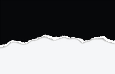 Torn paper strip with rough edge and layered paper texture, isolated on plain backdrop. Perfect for note-style graphics, retro design, or promotional banners.