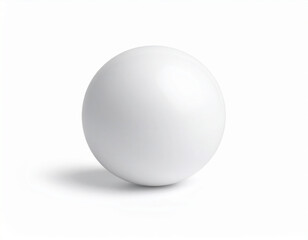 Smooth surface ball mock up isolated on white background, copy space