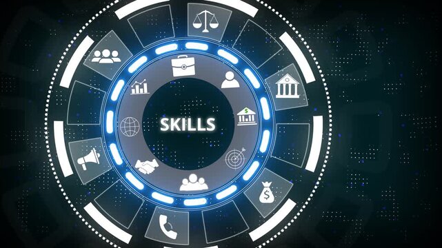 Internet, business, Technology and network concept. Coach motivation to skills improvement. Education concept. Human abilities. set icon
