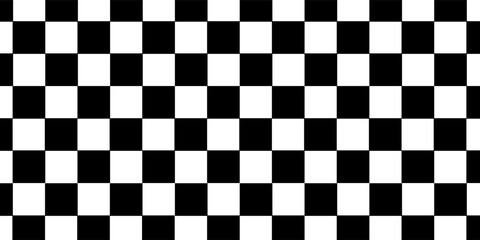 Fototapeta premium Black and white checkered pattern, Checkerboard seamless pattern