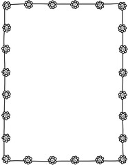 Floral frame. Doodle flower border. Leaf frame. Spring frame. Summer borders. Hand drawn borders clipart. png. Educational borders and frames. Teacher school border design. 