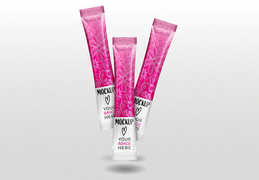 Realistic Stick Sachet Mockup
