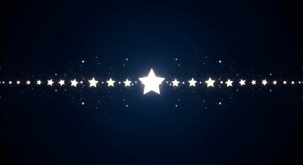 A symmetrical pattern of glowing stars on a dark background