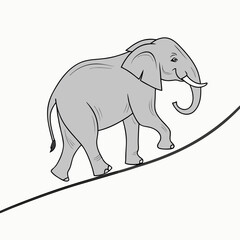 Fototapeta premium elephant vector illustration