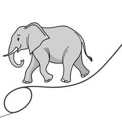 Obraz premium elephant vector illustration
