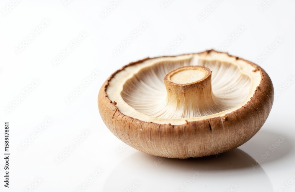 Aufkleber fresh mushroom cap isolated on white background with copyspace for text or design elements