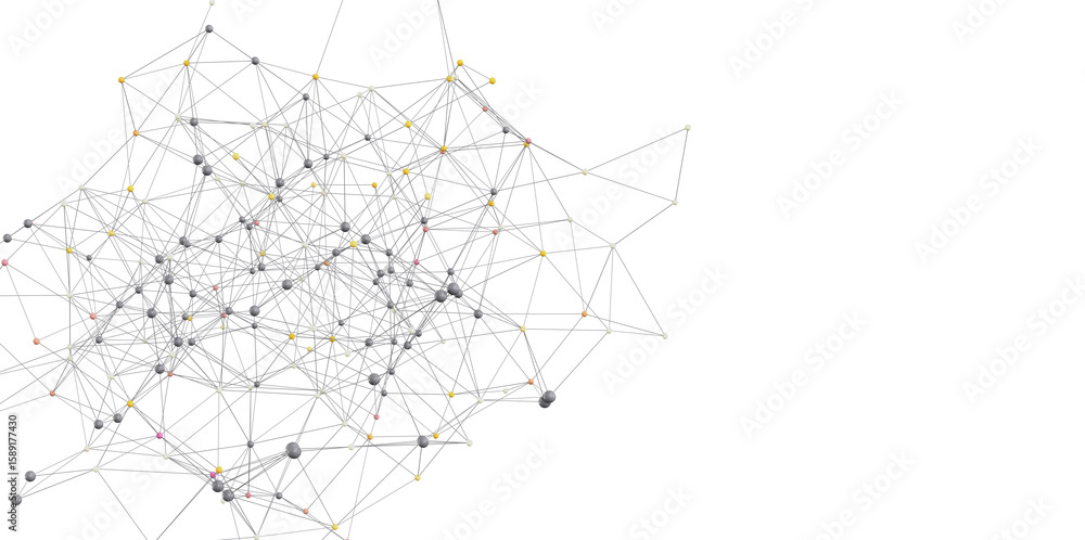 Poster abstract background of interconnected nodes and lines. ideal for network, technology, or connection 