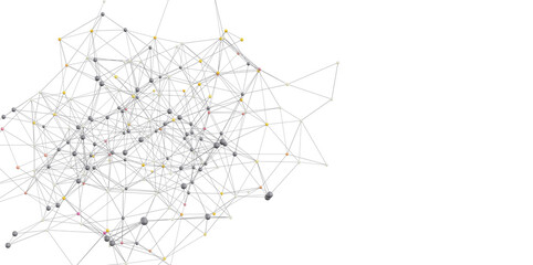Obraz premium Abstract background of interconnected nodes and lines. Ideal for network, technology, or connection concepts.
