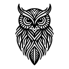 Owl linear icon. Unique illustration for design. Vector