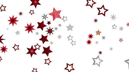 Beautiful background with red and silver stars. Perfect for holidays, celebrations, and more!