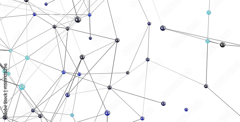 Poster modern network visualization. perfect for tech, data, and connection concepts.