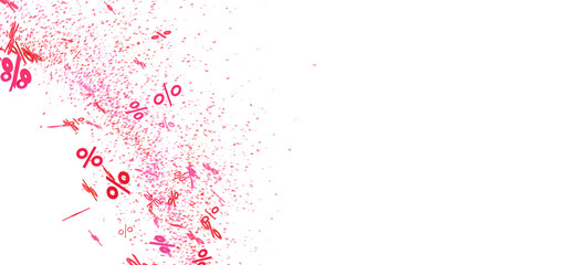 Abstract background with pink percentage symbols. Perfect for sale banners, promotions, discounts.