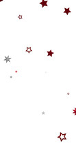 Simple festive background with scattered red and gray stars.