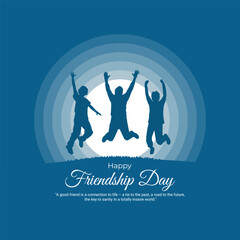 Vector illustration of Happy Friendship Day social media template