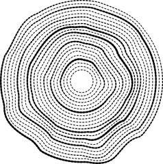 Fototapeta premium Circle featuring a vortex composed of swirling organic line patterns spiraling inward with dynamic radial motion.