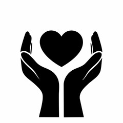 Obraz premium Hands Gently Holding a Heart Symbol of Love and Care