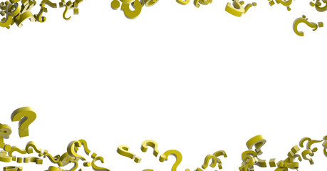 colored question marks background concept