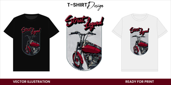 Vintage Side Classic Bike Vector T-shirt Design or Print and Sticker
