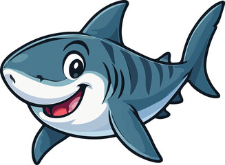 Obraz premium Tiger shark with a playful yet powerful personality